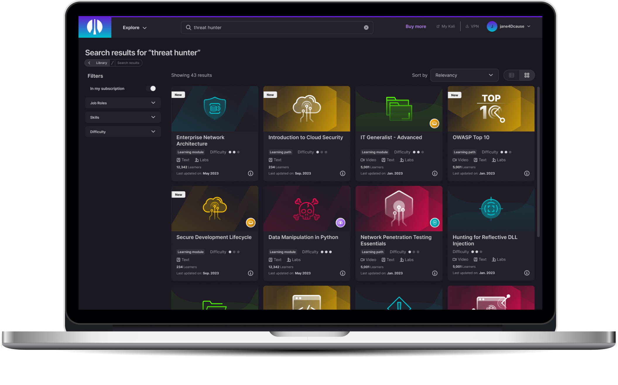 Learning Library Platform in Laptop Mockup