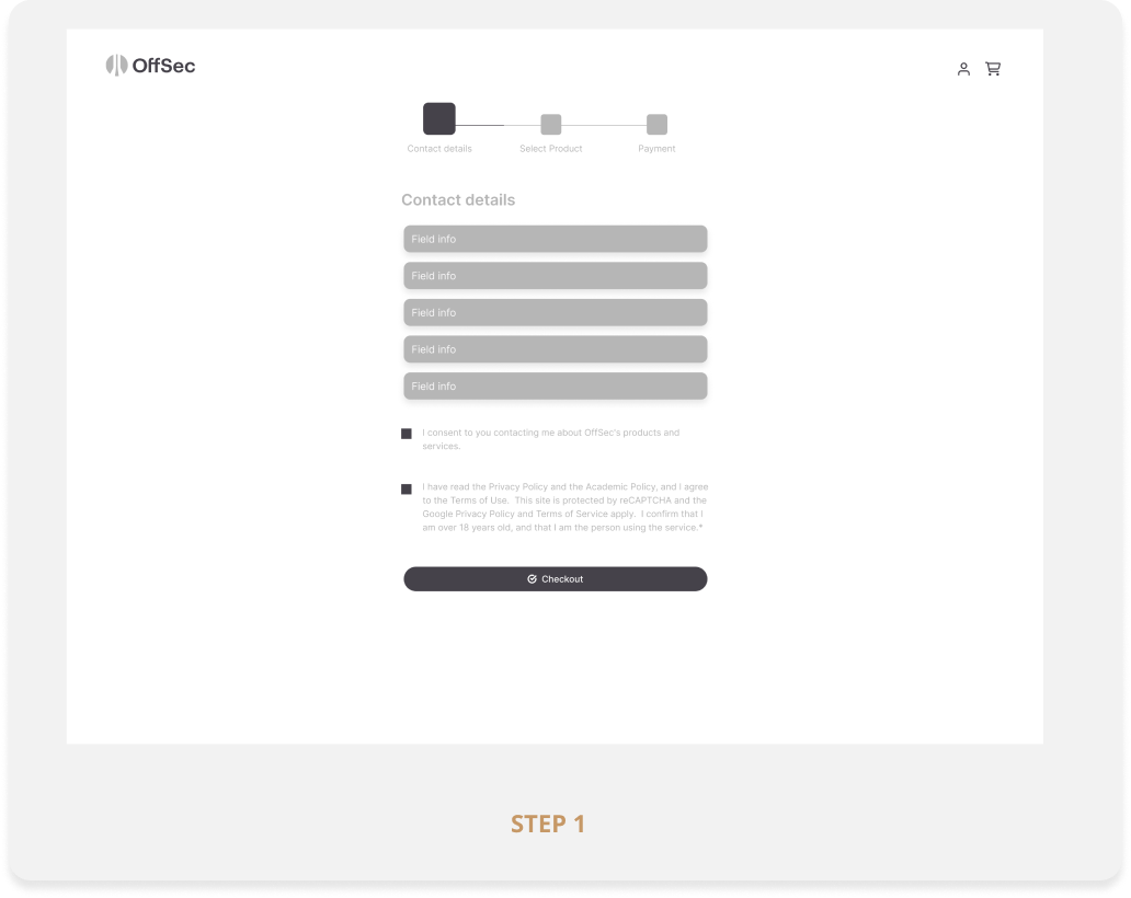 Checkout flow mockup 2