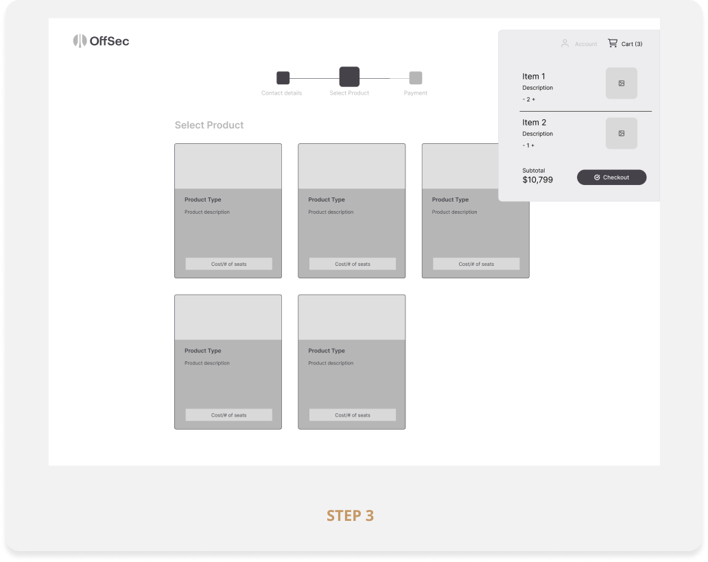 Checkout flow mockup 4